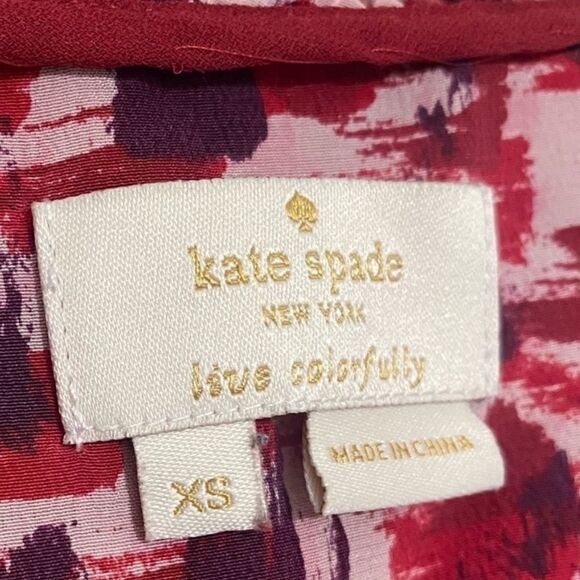 Kate Spade Pintuck Gold Button Sleeveless Silk Top SIZE XS - Picture 4 of 6